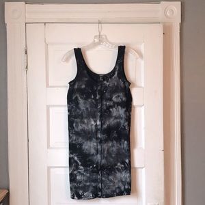 Tie dye bodycon stretch dress